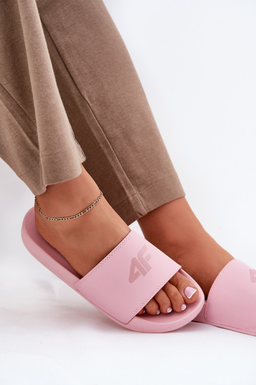 Moteriškos šlepetės 4F 4FRMM00FSLIF010-56S rožinės spalvos