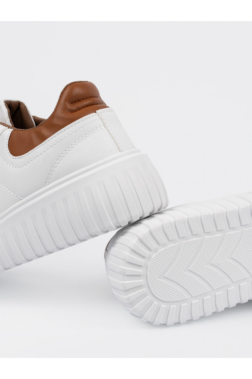 baltos spalvos  modelio batai rudasmi wstawkami