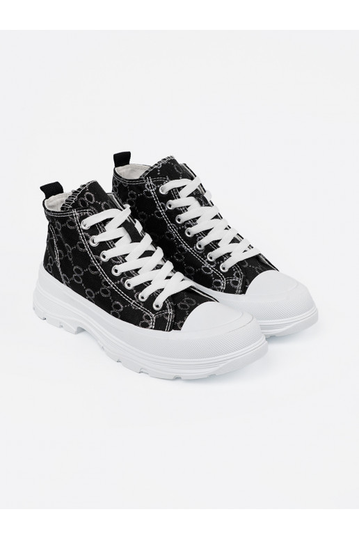 su raišteliais juodos spalvos batai su platforma