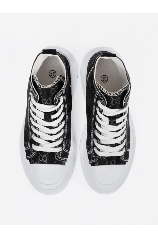 su raišteliais juodos spalvos batai su platforma