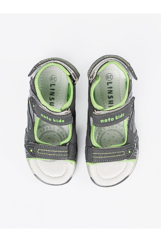 pilkos spalvos sandalai 