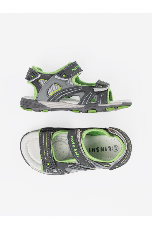 pilkos spalvos sandalai 