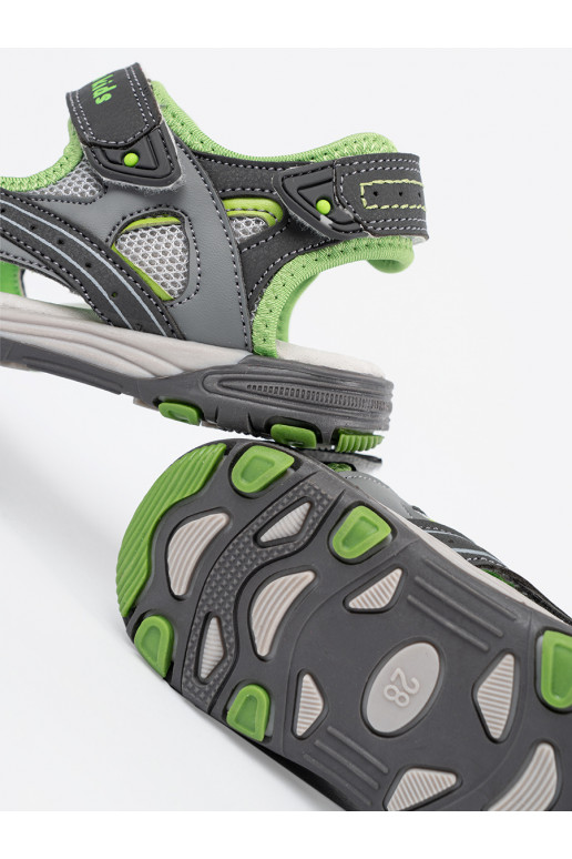 pilkos spalvos sandalai 