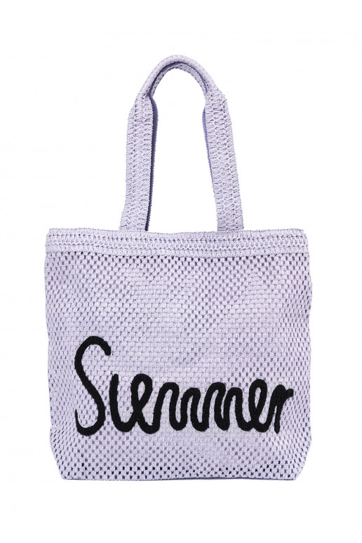 violetinė torba plażowa