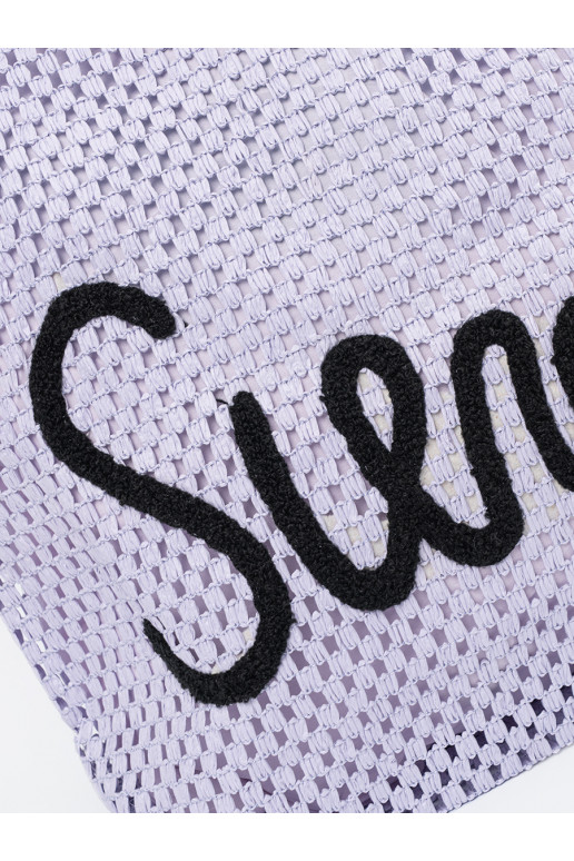 violetinė torba plażowa