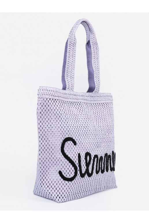 violetinė torba plażowa