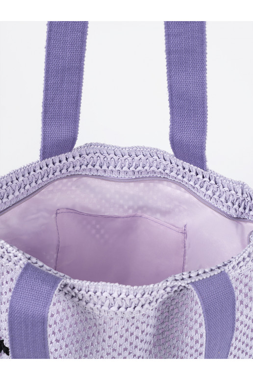 violetinė torba plażowa