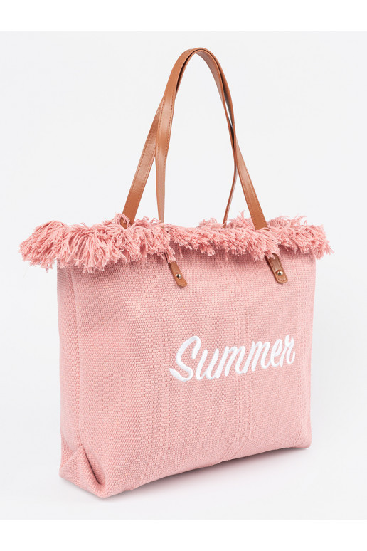 rožinė rankinė plażowa