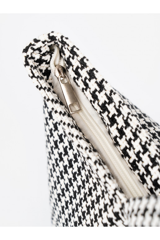 Rankinė/krepšys plażowa juodos-białą kratkę