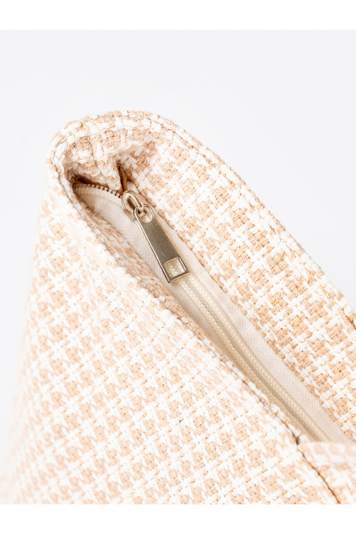 Rankinė/krepšys plażowa smėlio spalvos-białą kratkę