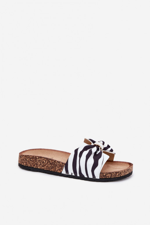 Moteriškos šlepetės su platforma Zebra Mevuna