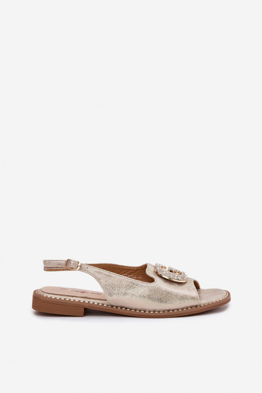 Moteriškos basutės  Detalem S.Barski KV51-081 aukso spalvos