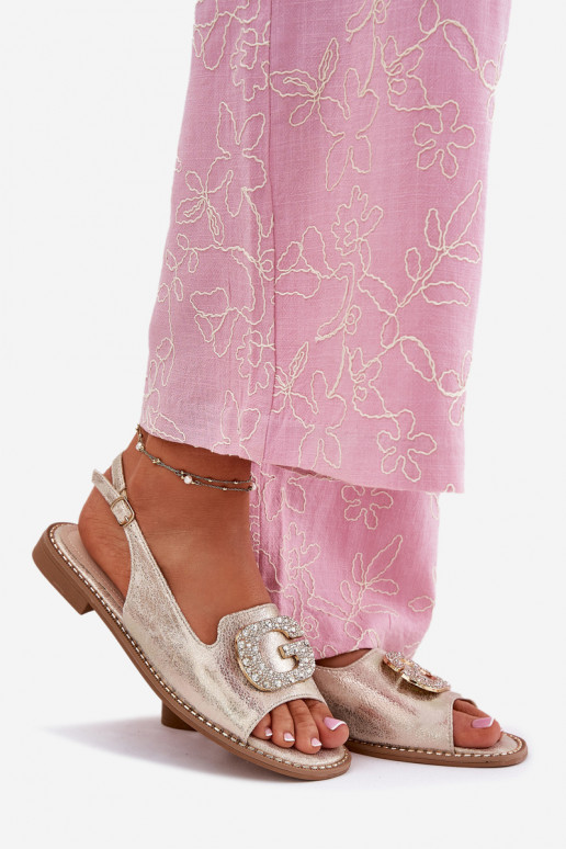 Moteriškos basutės  Detalem S.Barski KV51-081 aukso spalvos