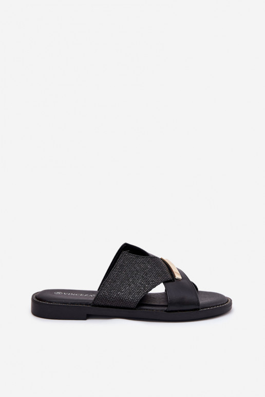 Lygiapadės basutės  Detalem Vinceza 17385 Juodos spalvos