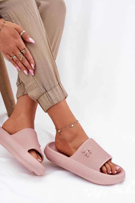  Moteriškos šlepetės su platforma  Vinceza 75210 rožinės spalvos