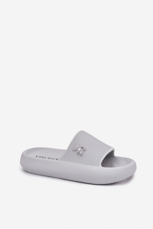  Moteriškos šlepetės su platforma  Vinceza 75210 pilkos spalvos