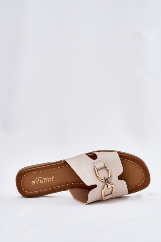 Šlepetės   Detalem smėlio spalvos Amiresna