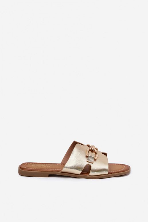 Šlepetės   Detalem aukso spalvos Amiresna