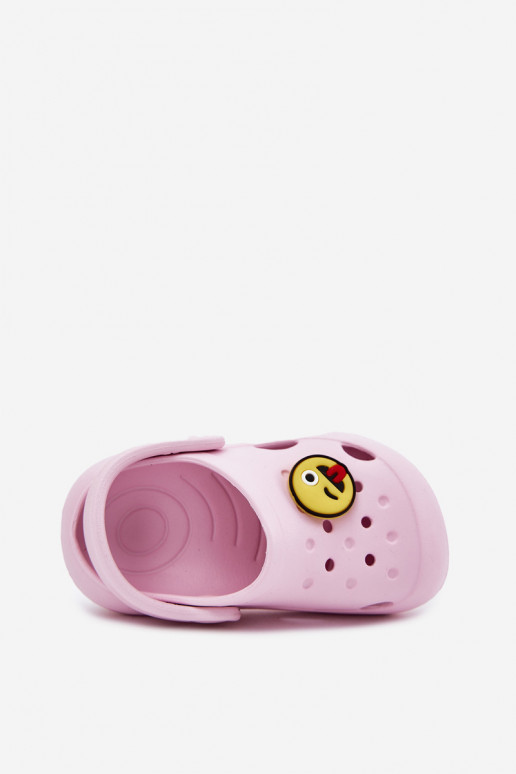 Šlepetės Vaikiški  Z Przypinką LEMIGOSE 880 rožinės spalvos