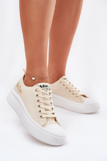Laisvalaikio bateliai su platforma Lee Cooper LCW-24-44-2464L smėlio spalvos 2