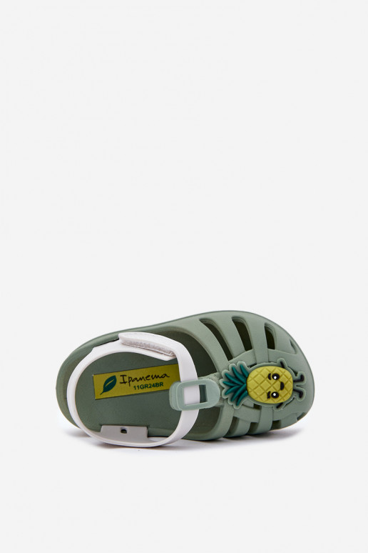 sandalai Vaikiški su lipniais užsegimais Owoce 83615 Ipanema Summer XIV Baby žalios spalvos sandalai Vaikiški su lipniais užsegimais Owoce 83615 Ipanema Summer XIV Baby žalios spalvos