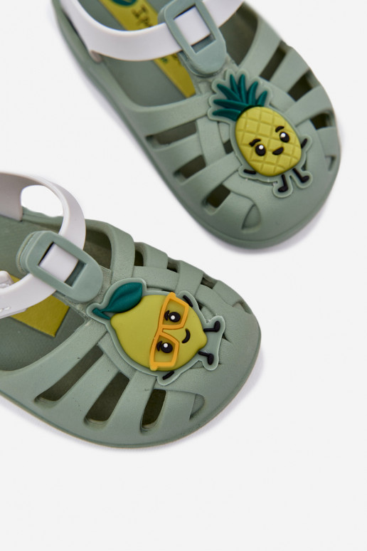 sandalai Vaikiški su lipniais užsegimais Owoce 83615 Ipanema Summer XIV Baby žalios spalvos sandalai Vaikiški su lipniais užsegimais Owoce 83615 Ipanema Summer XIV Baby žalios spalvos