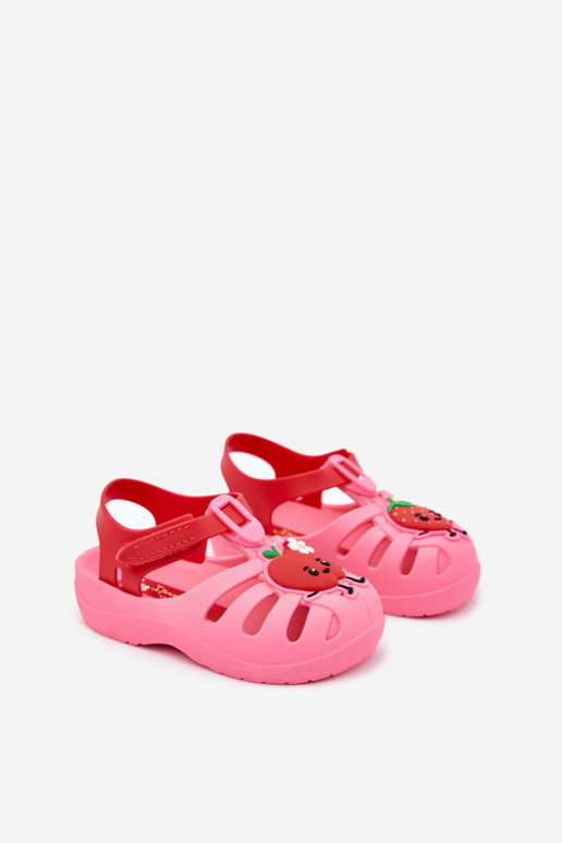 sandalai Vaikiški su lipniais užsegimais Owoce 83615 Ipanema Summer XIV rožinės-raudonos spalvos sandalai Vaikiški su lipniais užsegimais Owoce 83615 Ipanema Summer XIV rožinės-raudonos spalvos