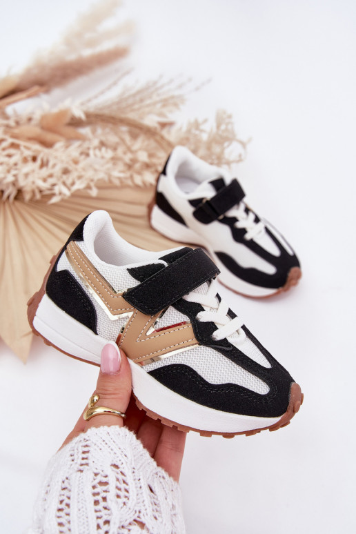  modelio batai Vaikiški su lipniais užsegimais Baltos-Juodos spalvos Tezzu