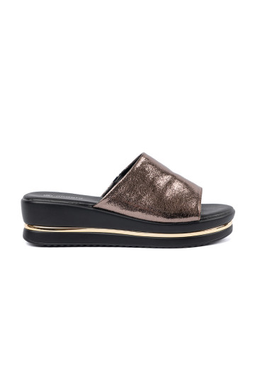 Metallic dizaino Šlepetės   su platforma