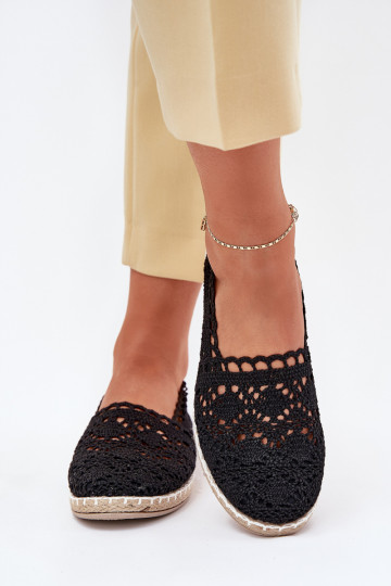 espadrilės iš nėrinių  Juodos spalvos Adelira