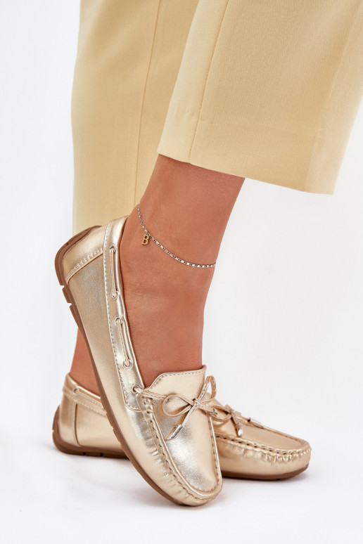  Eko   Mokasinai aukso spalvos Si Passione
