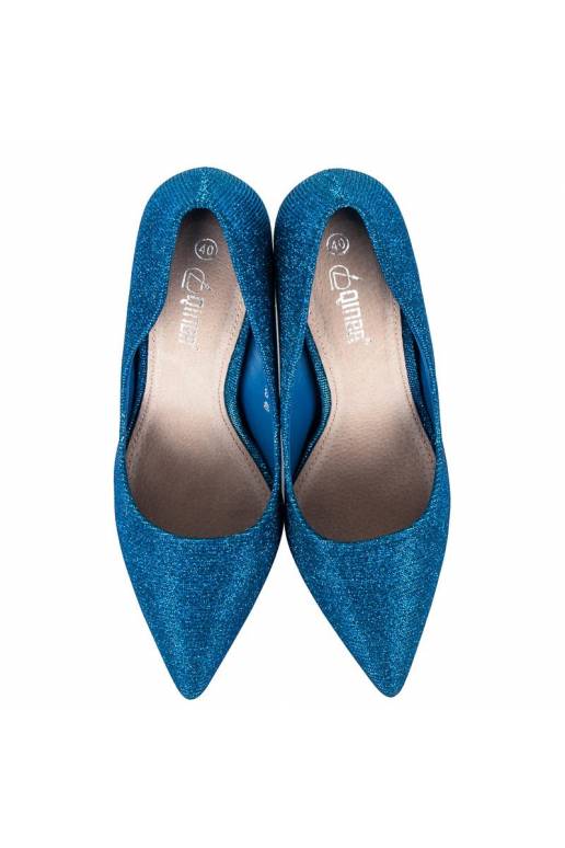 Blizgantys mėlynos spalvos bateliai...