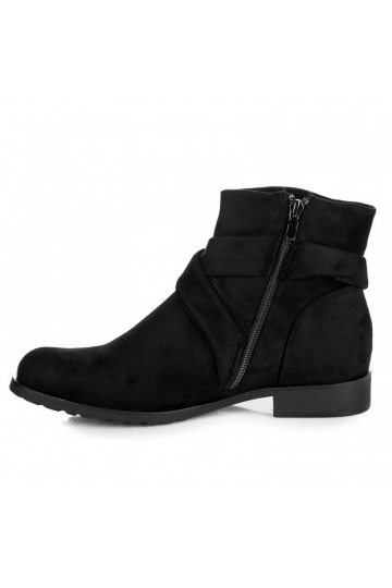 Dirbtinės zomšos juodi aulinukai IDEAL SHOES ES8508B 2