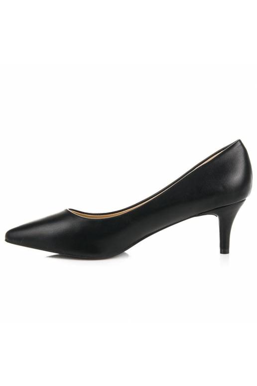 Juodi bateliai su mini kulniukais 123-3B