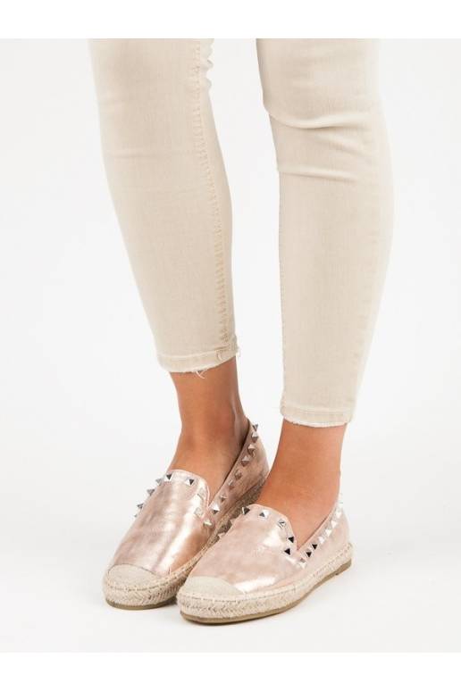 Rausvo aukso spalvos espadrilės su... Rausvo aukso spalvos espadrilės su...