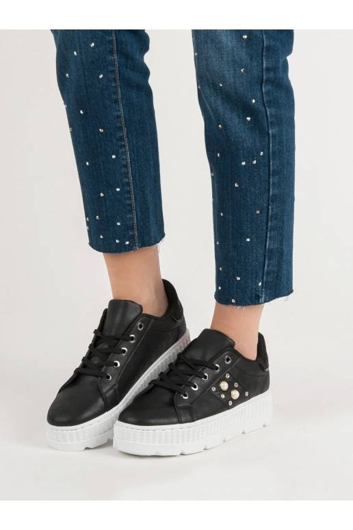 Juodos spalvos batai su platforma