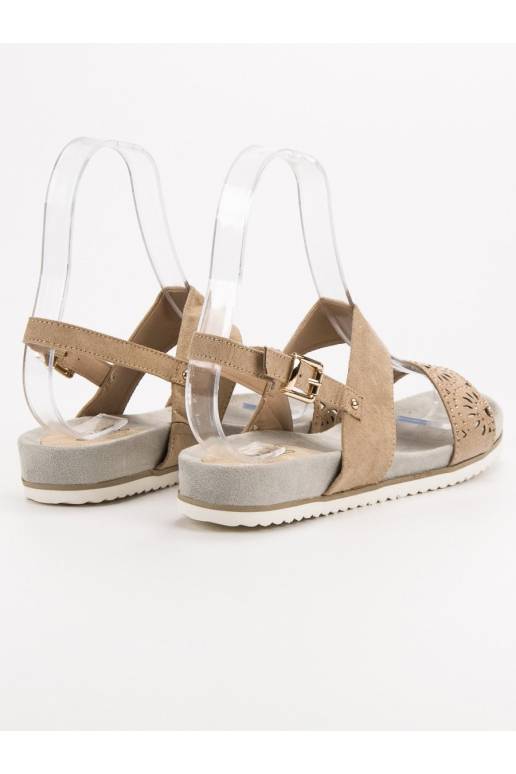 Smėlio spalvos Ažūrinės basutės...