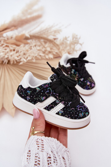 sportiniai bateliai  modelio batai Vaikiški su širdutėmis Juodos spalvos Mirelle