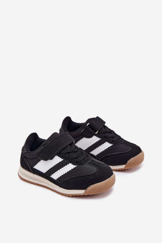 Vaikiški  modelio batai sportiniai bateliai su lipniais užsegimais Juodos spalvos Viona Vaikiški  modelio batai sportiniai bateliai su lipniais užsegimais Juodos spalvos Viona