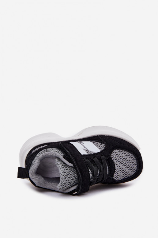 sportiniai bateliai  modelio batai Vaikiški su lipniais užsegimais Juodos ir-pilkos spalvos Selinea sportiniai bateliai  modelio batai Vaikiški su lipniais užsegimais Juodos ir-pilkos spalvos Selinea