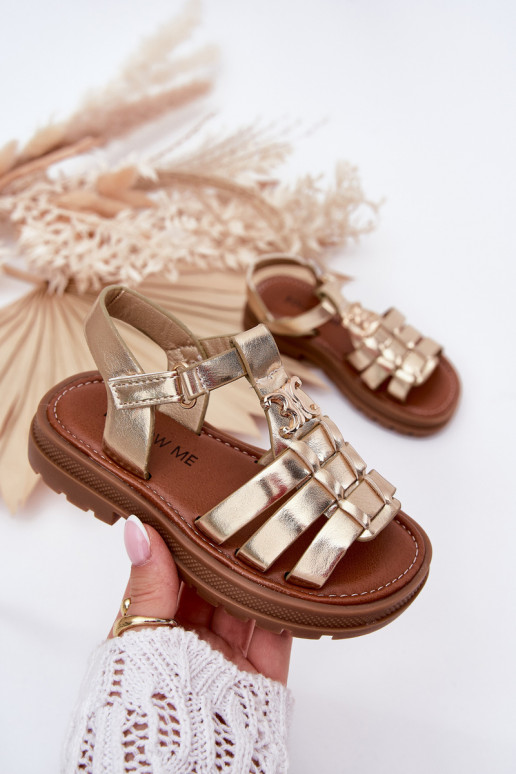 Vaikiški sandalai  Detalem aukso spalvos Serina Vaikiški sandalai  Detalem aukso spalvos Serina