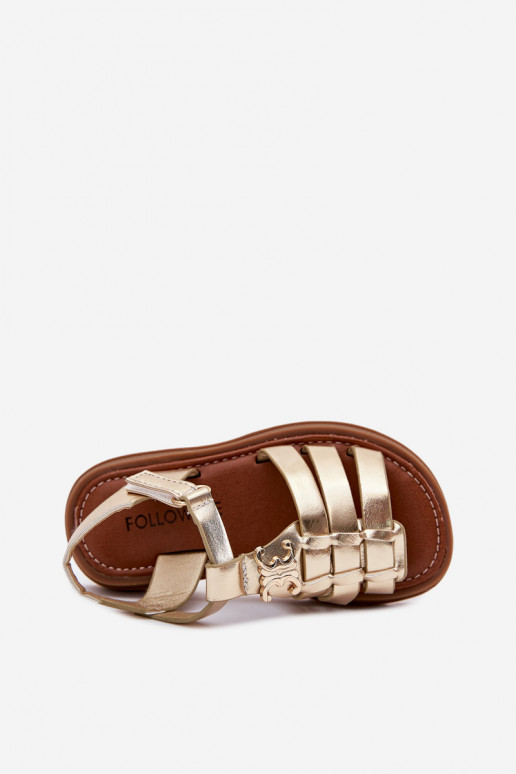 Vaikiški sandalai  Detalem aukso spalvos Serina Vaikiški sandalai  Detalem aukso spalvos Serina