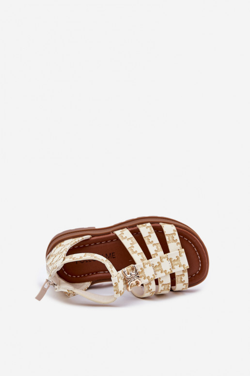 Vaikiški sandalai  Ze aukso spalvosm Detalem smėlio spalvos Vesira Vaikiški sandalai  Ze aukso spalvosm Detalem smėlio spalvos Vesira