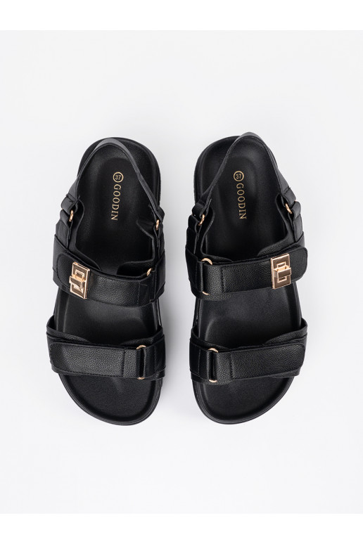 Juodos spalvos  sandalai su platforma Juodos spalvos  sandalai su platforma