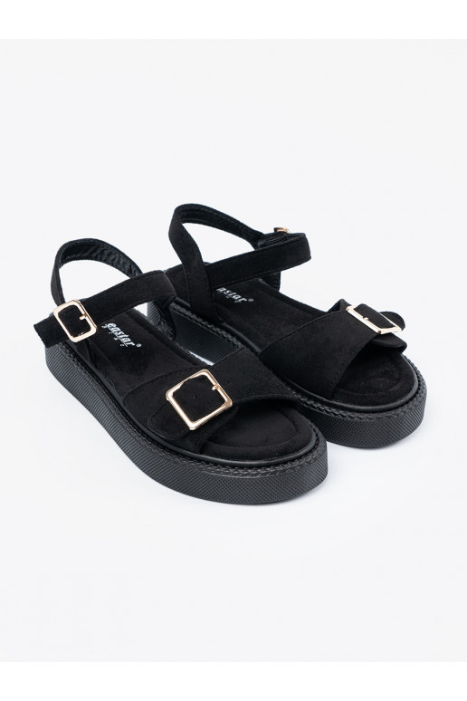 Juodos spalvos sandalai  Juodos spalvos sandalai