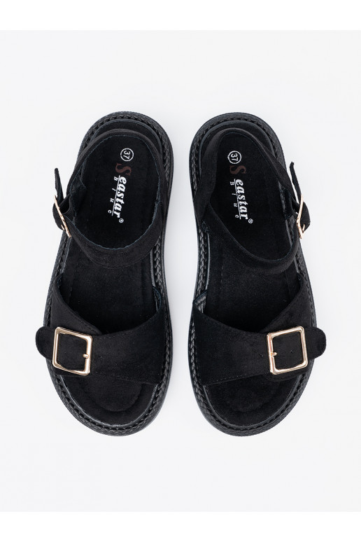 Juodos spalvos sandalai  Juodos spalvos sandalai