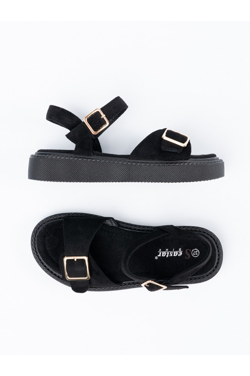 Juodos spalvos sandalai  Juodos spalvos sandalai