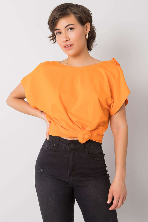Oranžinė Leanne palaidinė su raukšlėmis Oranžinė Leanne palaidinė su raukšlėmis