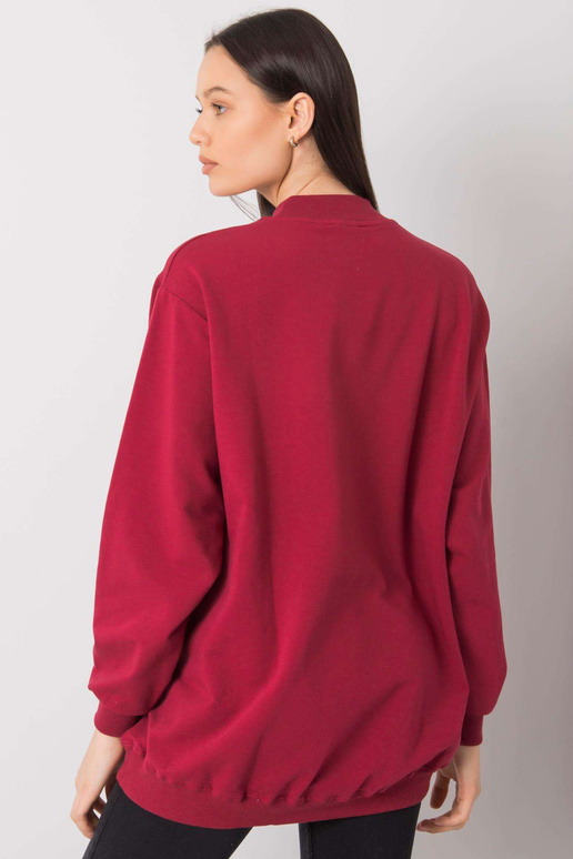 Bordo spalvos megztinis su raštu...