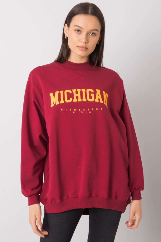 Bordo spalvos megztinis su raštu...